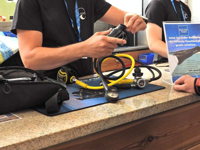 Gläserne Werkstatt im Tauchshop Berlin Lichtenberg