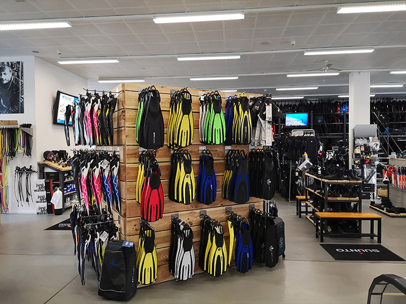 Showroom im Tauchshop Berlin Lichtenberg