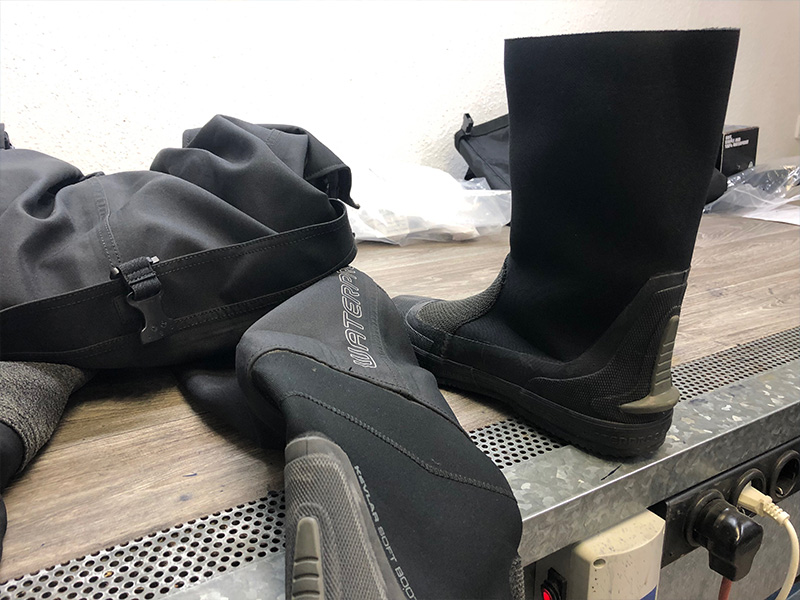 Neoprenwerkstatt im Tauchshop Berlin Steglitz