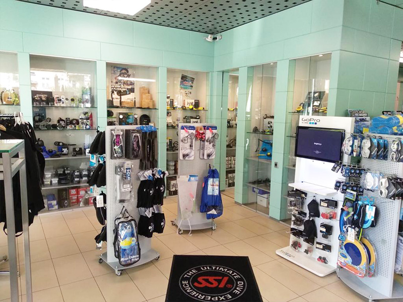 Servicebereich im Tauchshop Berlin Steglitz