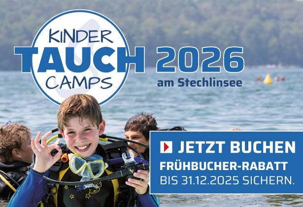 Kindertauchcamps am Stechlinsee 2026 - Jetzt buchen